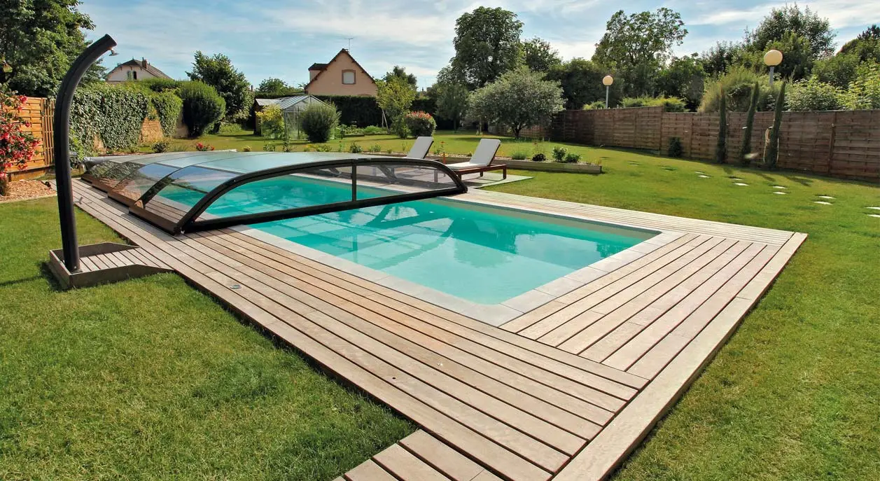 Poolüberdachung Classic halboffen